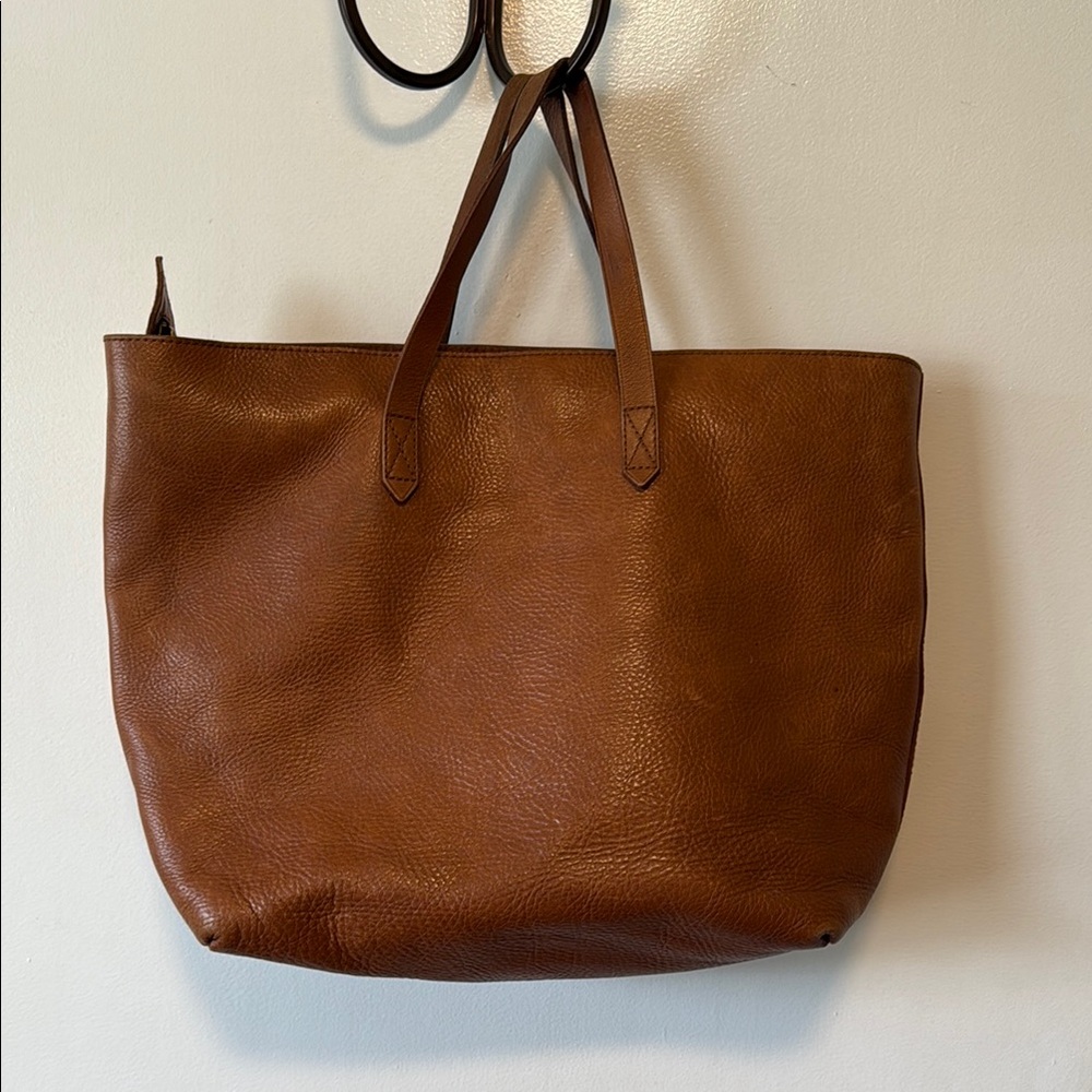 Madewell Transport Brown Leather Tote - Picture 2 of 11